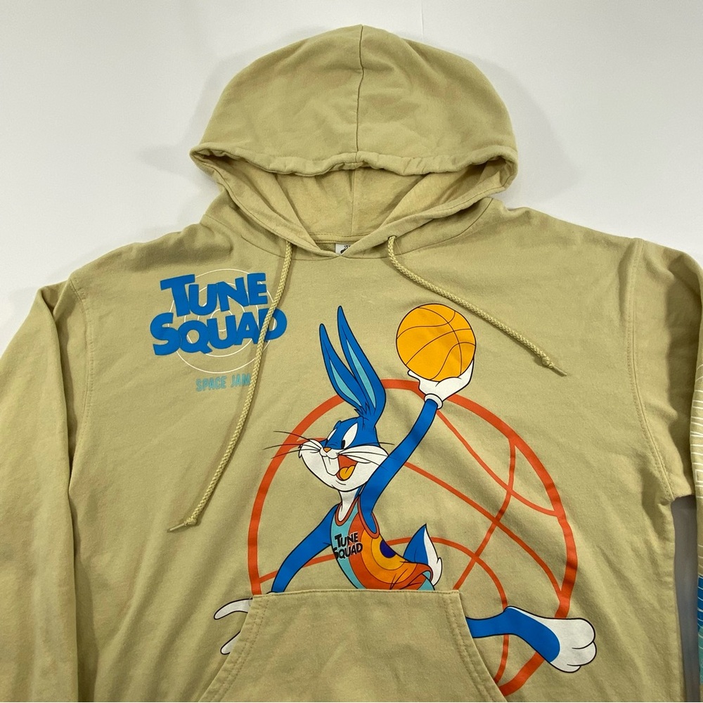 Space Jam A New Legacy Tune Squad Bugs Bunny Hoodie Tan Size Large - Picture 2 of 15